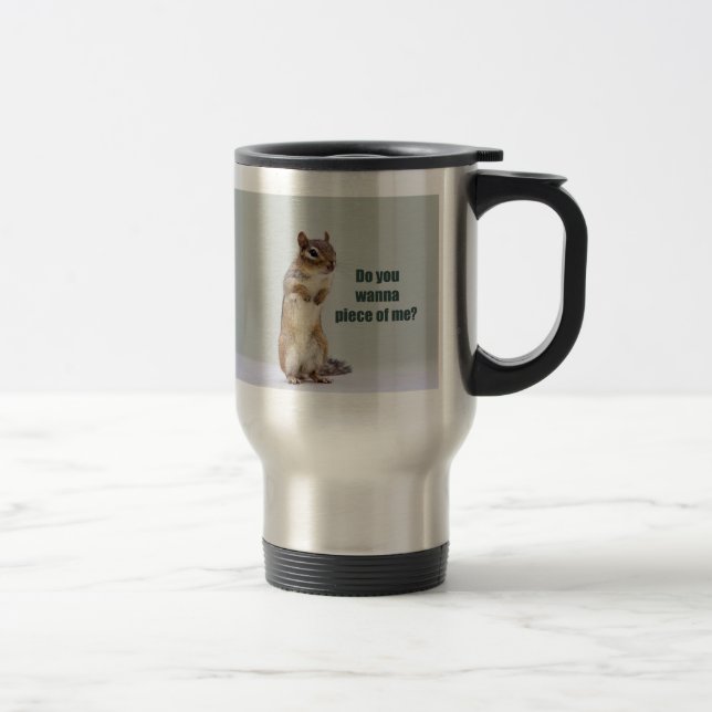 Taza De Viaje Imagen divertida del Chipmunk (Derecha)