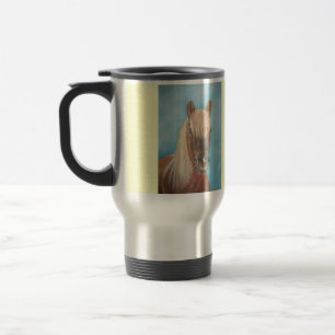 Taza De Viaje imagen equina de caballo de yegua de castaño
