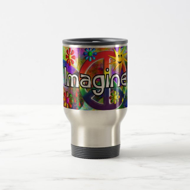 Taza De Viaje "Imagínese" los regalos de los años 70 de (Centro)