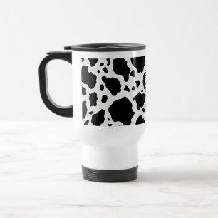 Taza De Viaje Impresión animal del modelo de la vaca blanco y