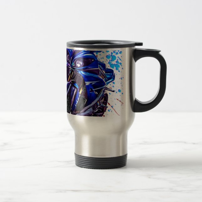 Taza De Viaje Impresión artística de Yamaha YZF R1 (Derecha)