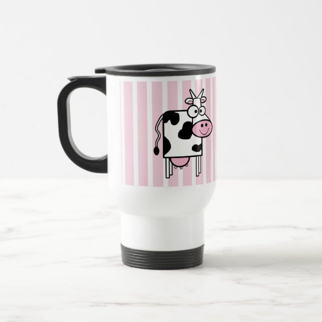Taza De Viaje Impresión de animales sonrientes para vacas (Izquierda)