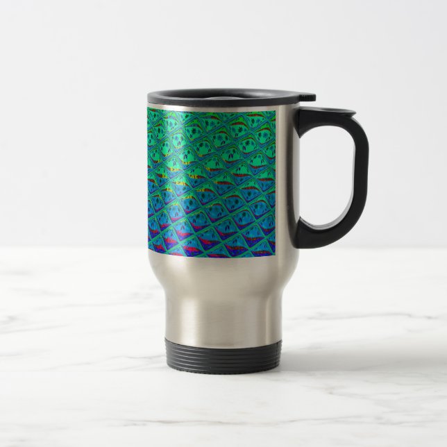 Taza De Viaje Impresión de arte en el estilo de la sirena azul i (Derecha)