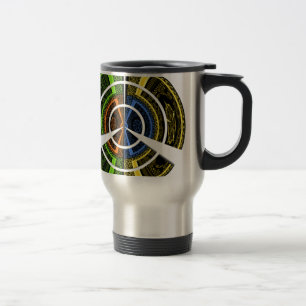 Taza De Viaje Impresión de arte radial colorida