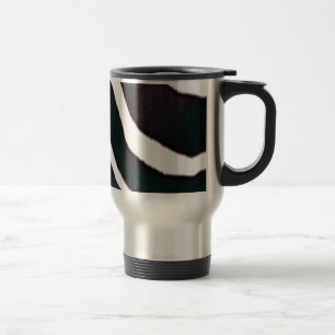 Taza De Viaje Impresión de bandas blancas y negras de cebra