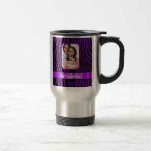Taza De Viaje Impresión de cebra morada