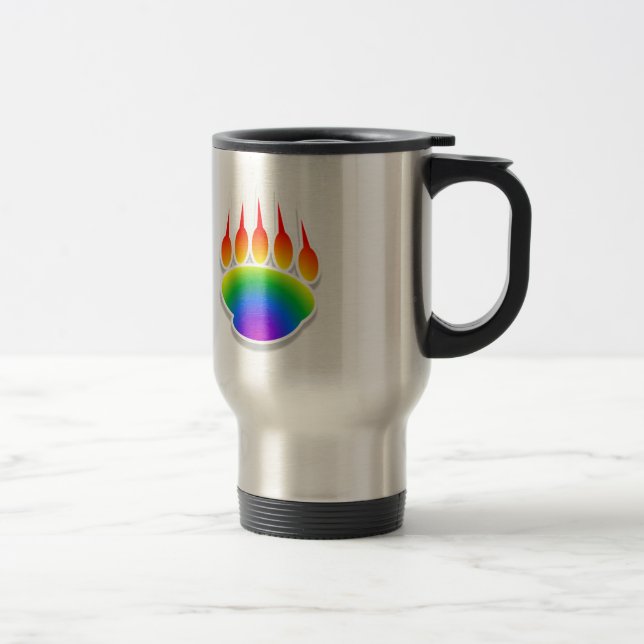 Taza De Viaje Impresión de la hoja del oso arcoiris (Derecha)