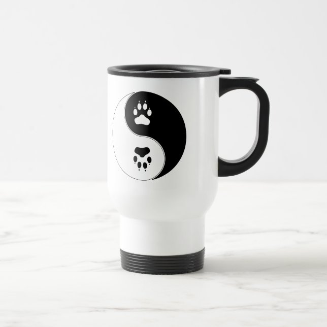 Taza De Viaje Impresión de la pata de Ying Yang (Derecha)
