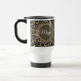 Taza De Viaje Impresión de leopardo exótico personalizado