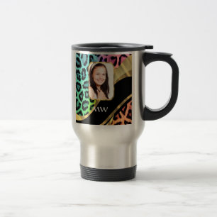 Taza De Viaje Impresión de leopardo multicolor
