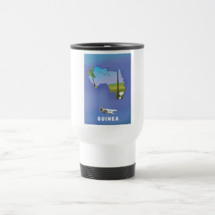 Taza De Viaje Impresión de póster de esquí de Guinea Sudáfrica.