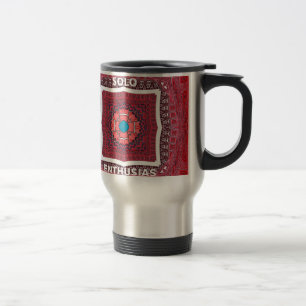 Taza De Viaje Impresión del arte del patrón de Ajrak tradicional