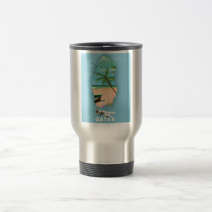 Taza De Viaje Impresión ilustrada de afiches de viaje en Qatar