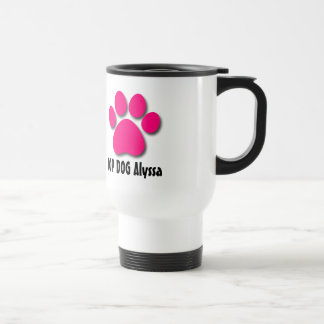 Taza De Viaje Impresión juguetona de la pata del perro para el
