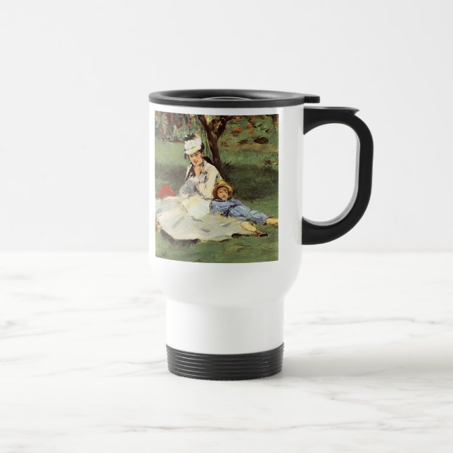 Taza De Viaje Impresionante pintura de jardín familiar francés M (Derecha)
