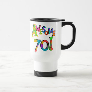 Taza De Viaje Impresionantes camisetas de 70 cumpleaños y regalo