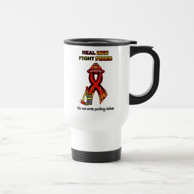 TAZA DE VIAJE INCENDIOS DE LUCHA CONTRA LOS HOMBRES REALES (Derecha)