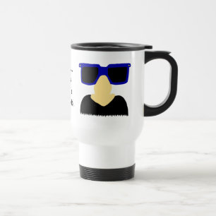 Taza De Viaje Incognito Mustache & Glasses Travel Mug