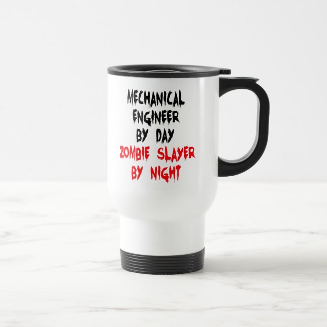 Taza De Viaje Ingeniero mecánico Chiste Zombie (Derecha)