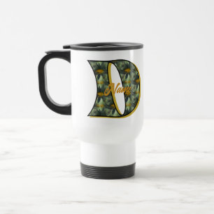 Taza De Viaje Inicial D de Monograma de Margarita Personalizado