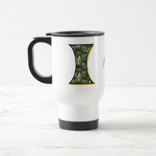 Taza De Viaje Inicial de monograma de margarita personalizada I