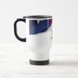 Taza De Viaje Inicial monogramada de la bandera estadounidense p