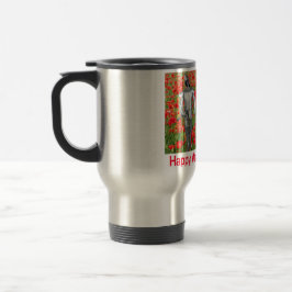 taza de viaje inoxidable. Feliz Día de San Valentí