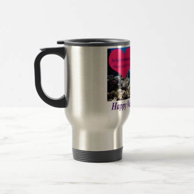 taza de viaje inoxidable. Feliz Día de San Valentí (Izquierda)
