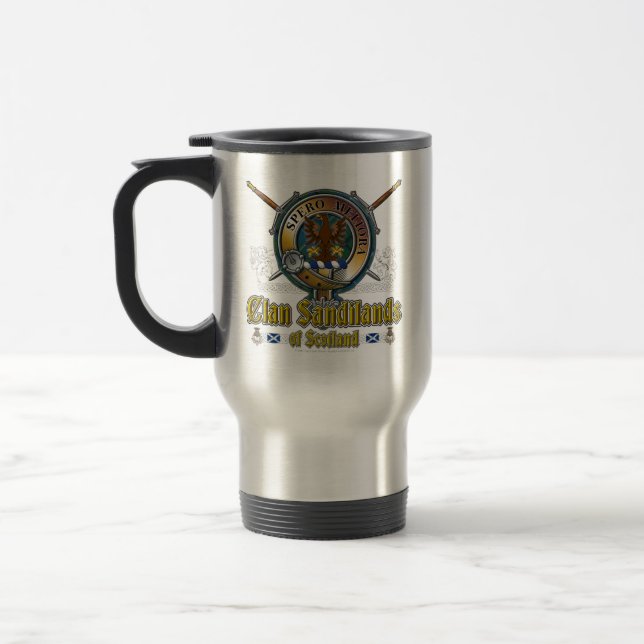 Taza De Viaje Insignia de clan de Sandilands (Izquierda)