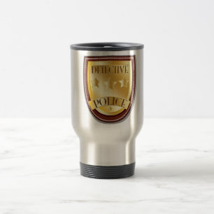Taza De Viaje Insígnia de detective de policía