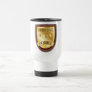 Taza De Viaje Insígnia de detective de policía