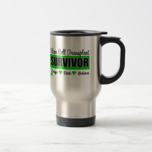 Taza De Viaje Insignia del superviviente del trasplante de la