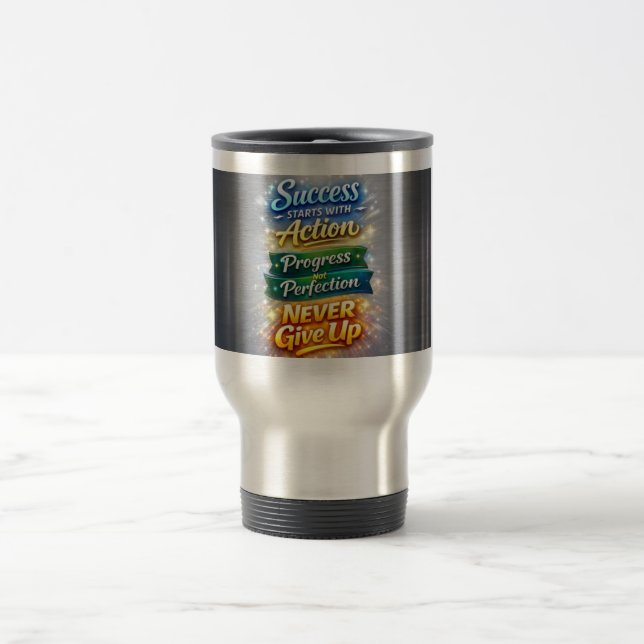 Taza De Viaje Inspirational Quotes Stainless Steel  (Centro)