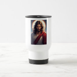 Taza de viaje intensa de Jesucristo cristiana