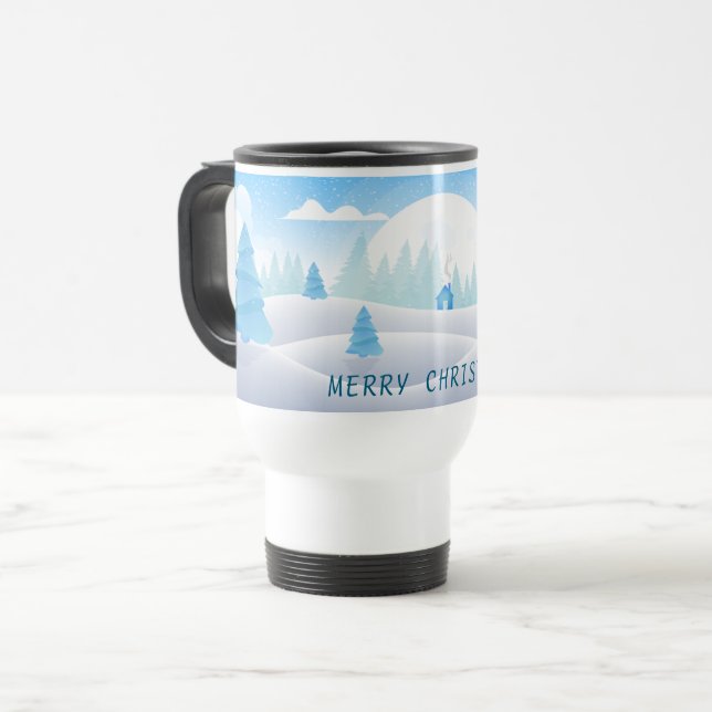 Taza De Viaje Invierno Temático Feliz Navidad Mug de Viajes (Anverso izquierdo)