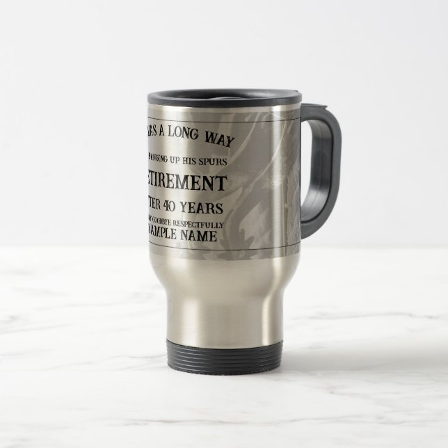 Taza De Viaje Invitación de jubilación con espoletas viejas (Anverso derecho)