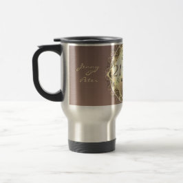 Taza De Viaje Iolite y Brass Mug, 21° Aniversario Boda
