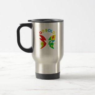 Taza De Viaje Ir negrita Arte gráfico de poder de mariposa