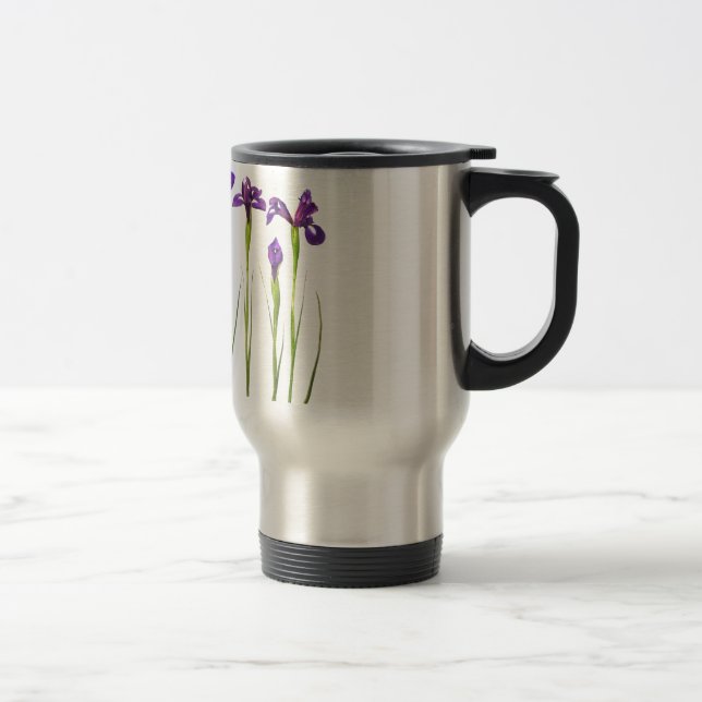 Taza De Viaje Iris púrpuras aislados en un fondo blanco (Derecha)