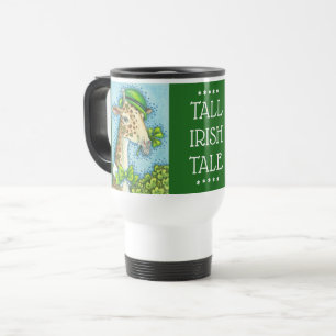 TAZA DE VIAJE IRLANDESA GIRAFFE ST PATRICK'S DAY TRAVEL COMMUTER