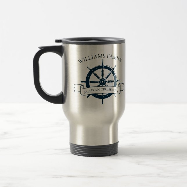 Taza De Viaje Isla de vacaciones náuticas de crucero personaliza (Izquierda)