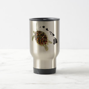Taza De Viaje Islas de Hawaii y tortuga de Hawaii