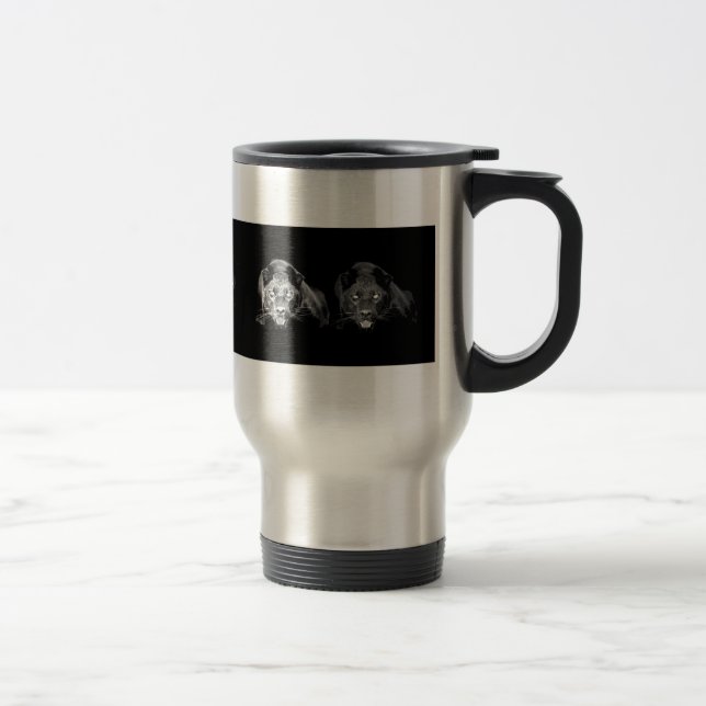 Taza De Viaje Jaguar blanco y negro (Derecha)