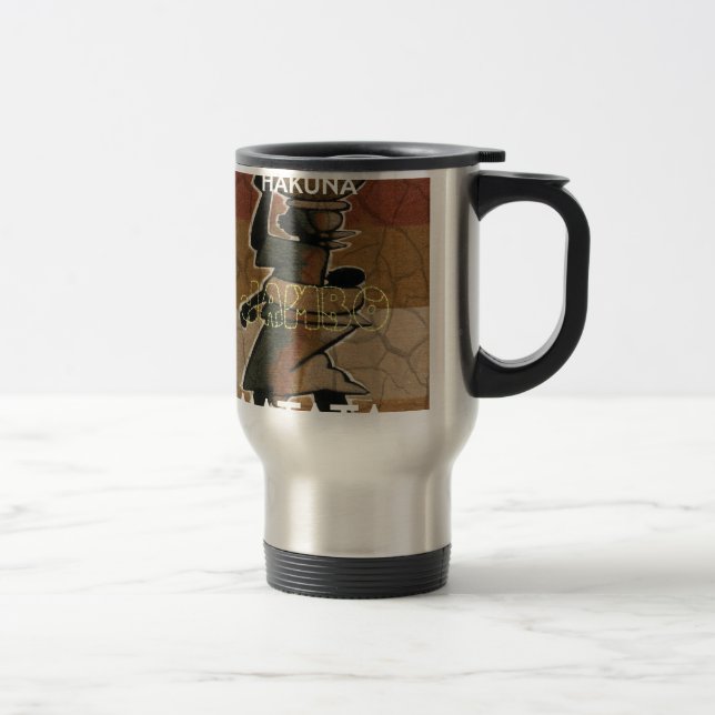 Taza De Viaje Jambo Habari Hakuna Matata. (Derecha)