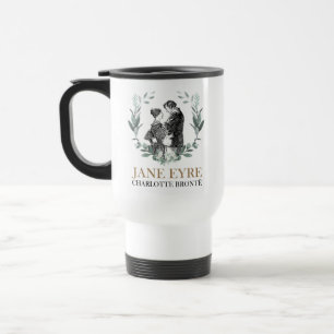 Taza De Viaje Jane Eyre y Edward Rochester con Wreath