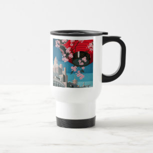 Taza De Viaje Japón Tokio Cartel de viaje japonés vintage