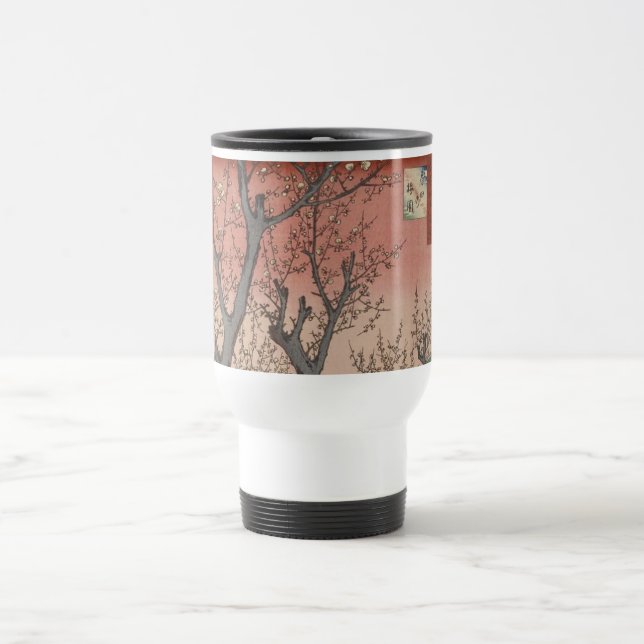 Taza De Viaje Jardín de ciruelas y flores de árbol japonés (Centro)