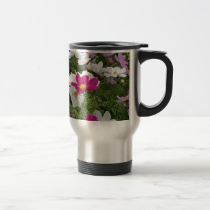 Taza De Viaje Jardín de flores de cosmos coloridos