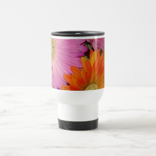 Taza De Viaje Jardín de la margarita del Gerbera
