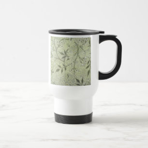 Taza De Viaje Jasmine Botánico Vintage Antiguo William Morris